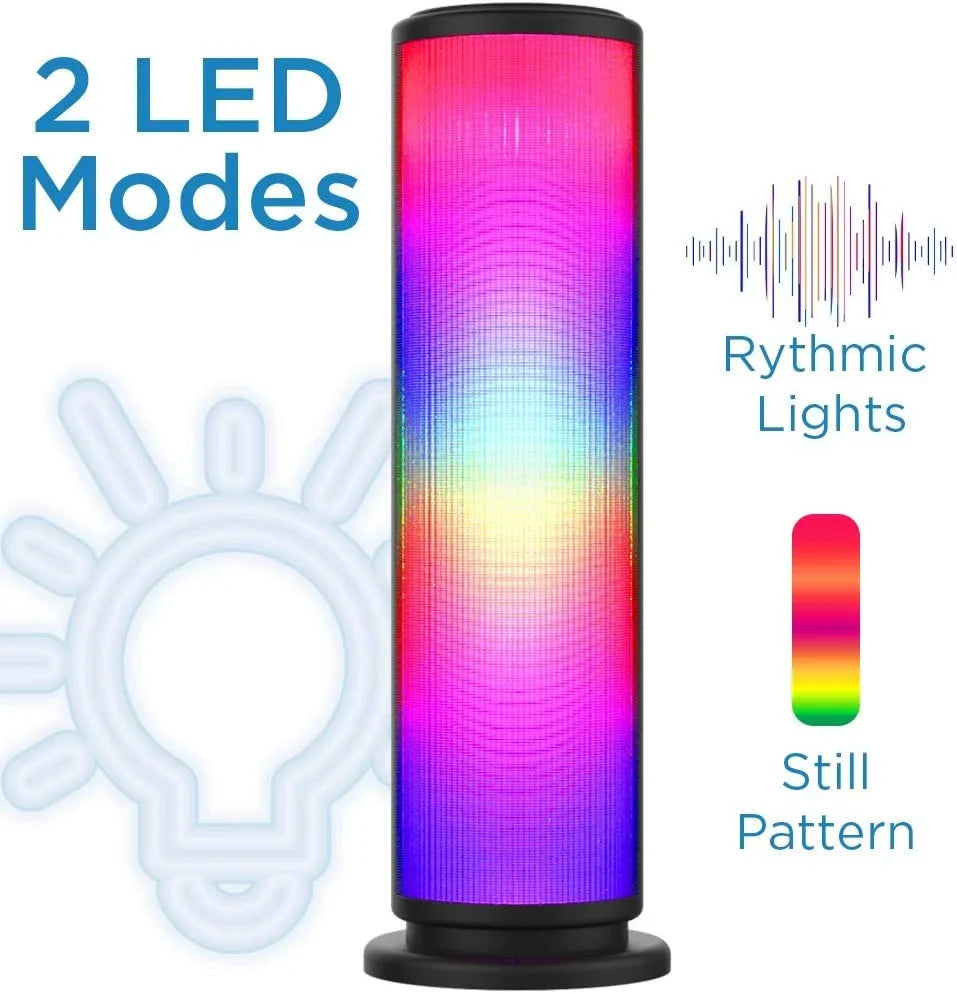 Speaker with Pulsating Lights, Color Changing Portable Outdoor Party Tower Speaker