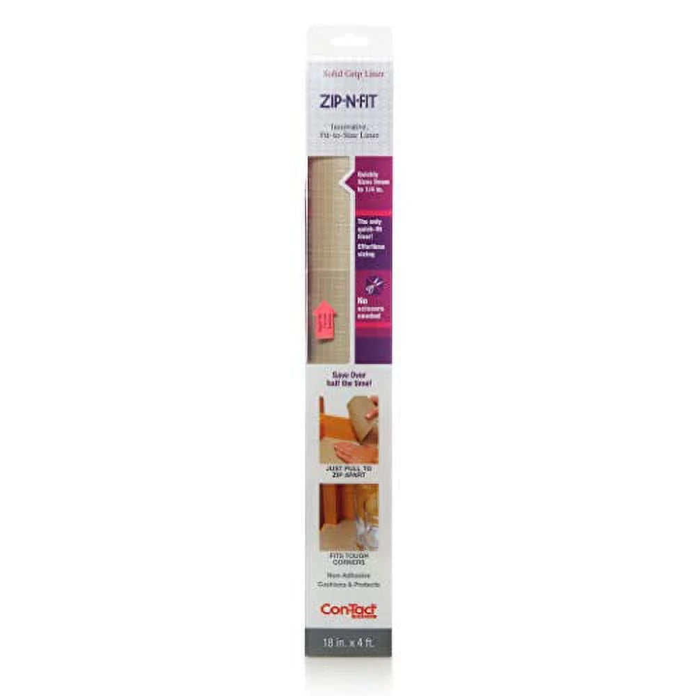 Kittrich Corp Con-Tact Zip-N-Fit Nonadhesive Shelf Liner