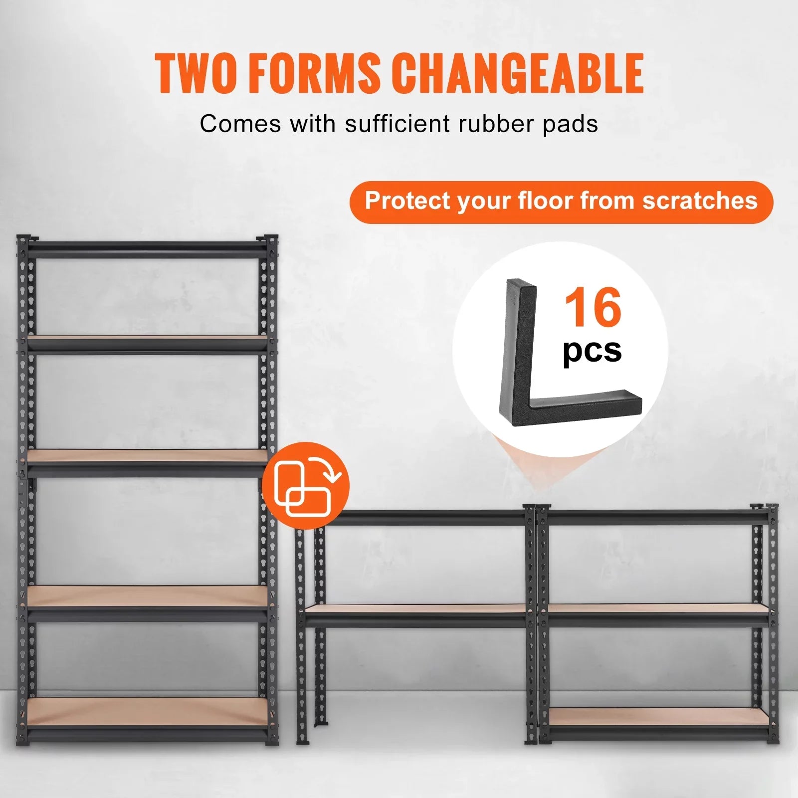 BENTISM 5 Tier Adjustable Heavy Duty Steel Shelving Unit, 12"D x 30"W x 60"H Garage Storage Rack 2000 lbs Load