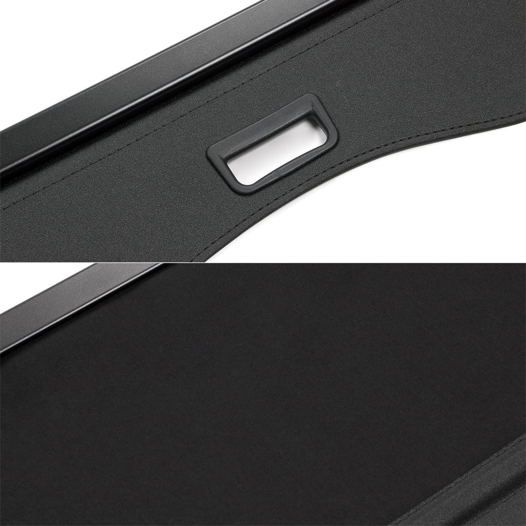 Ikon Motorsports Cargo Shield Suitable With 2013-2019 Ford Escape All Models PVC & Aluminum Rod Black Security Rear Trunk Shield Security Retractable Shield