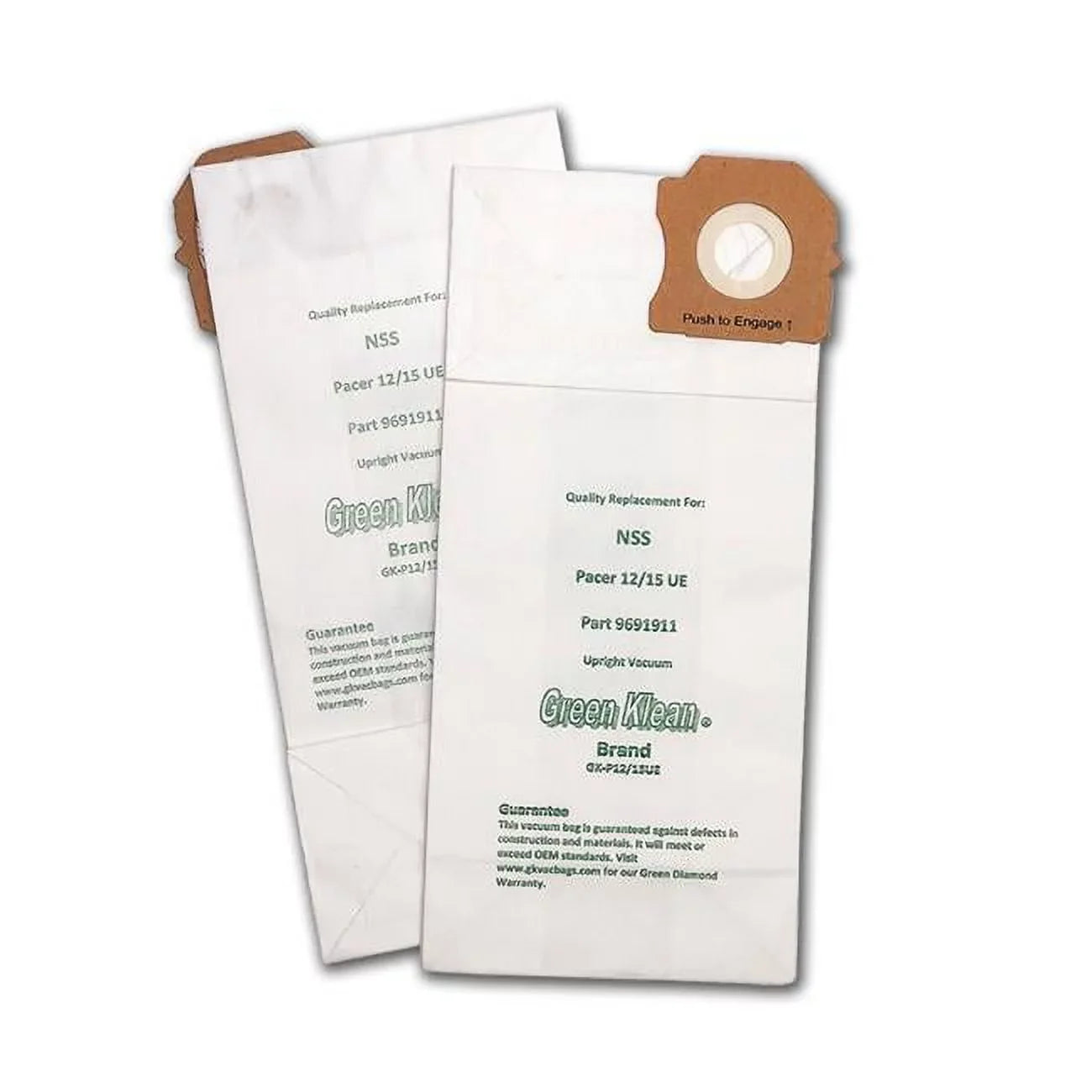 Green Klean GK-P12/15UE Replacement vacuum bag for NSS Pacer 12/15 UE Upright vacuum