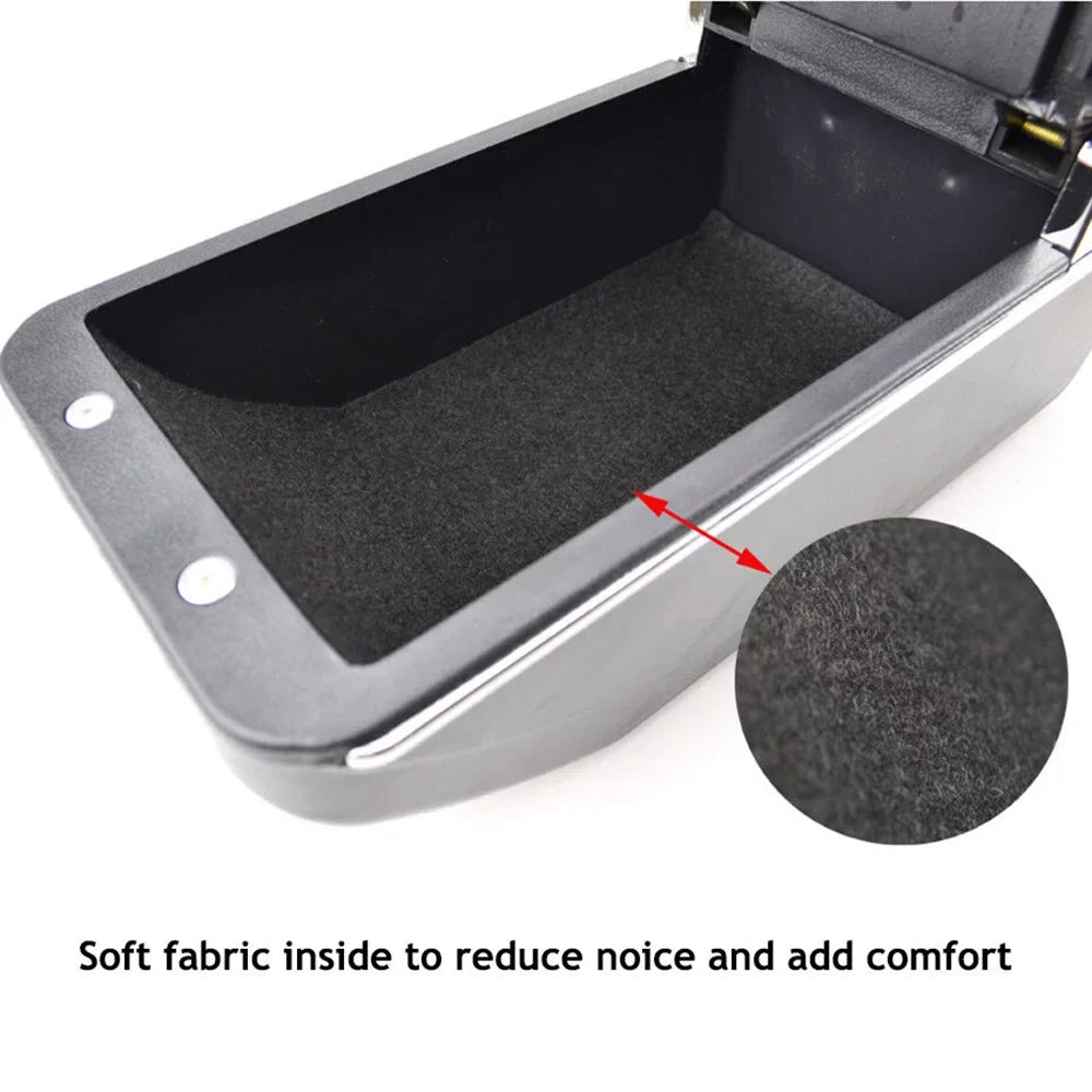Dual-layer Car Arm Rest Center Console Armrest Box Tray For Honda Fit Jazz 2009-2013