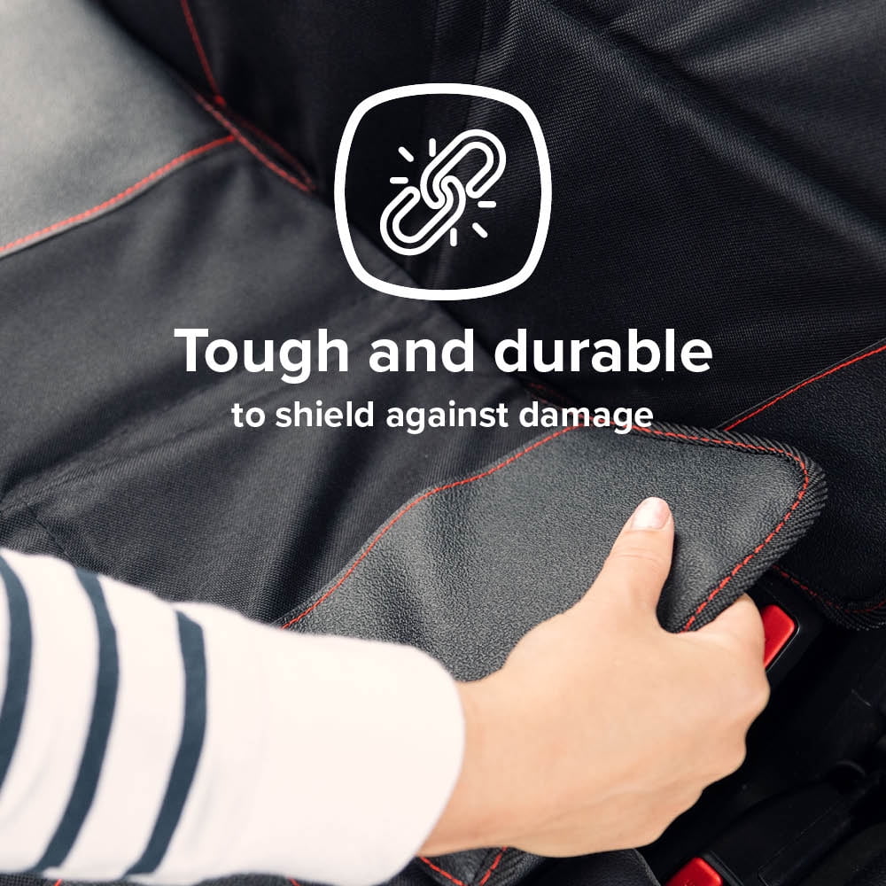 Diono Super Mat 2 Pack Car Seat Protector, Crash Tested, Water Durable Black