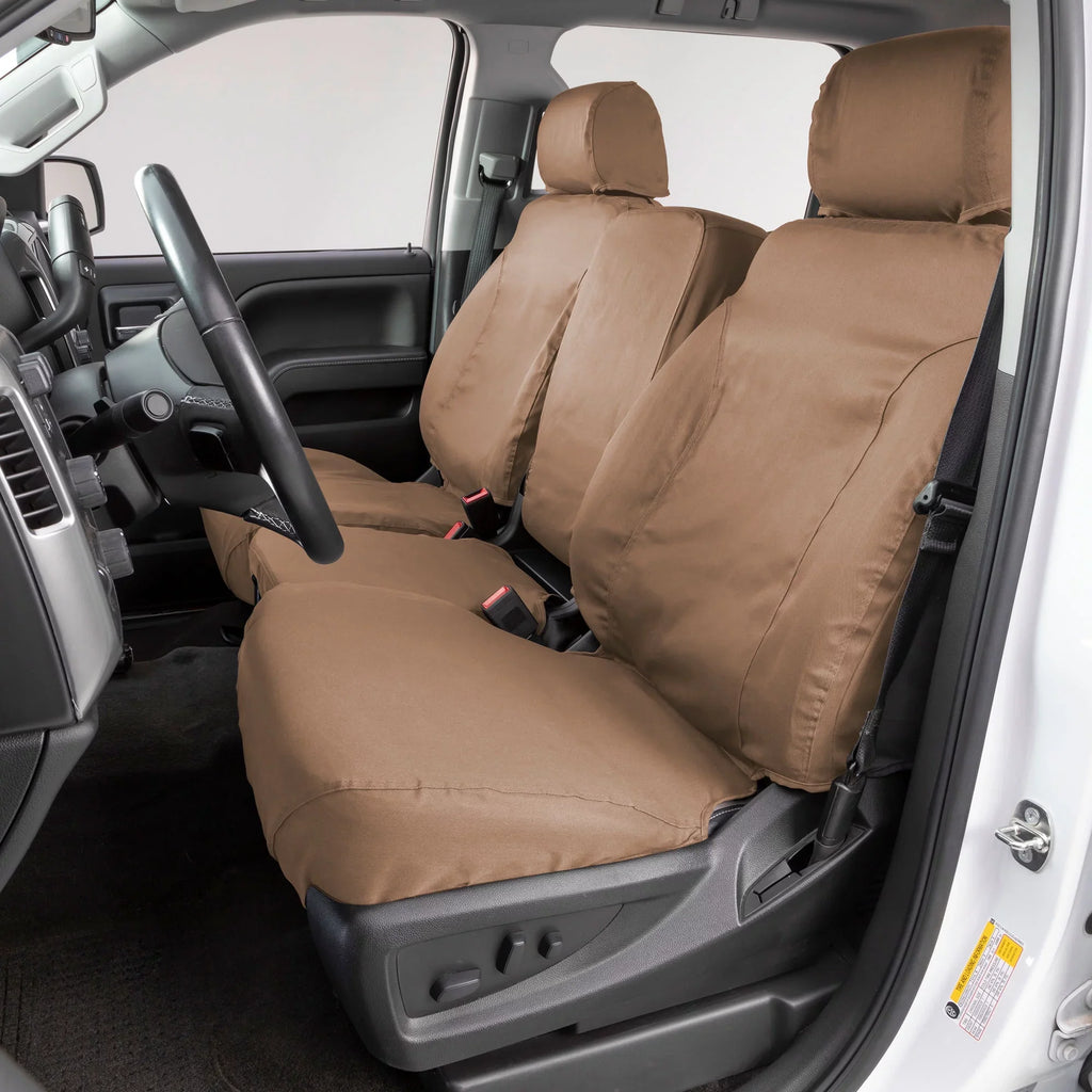 Coating SeatSaver Front Row Custom Fit Seat Shield for Select Ford F-150 Models - Polycotton (Tan) Fits select: 2013-2014 FORD F150 SUPER CAB, 2011-2012 FORD F150