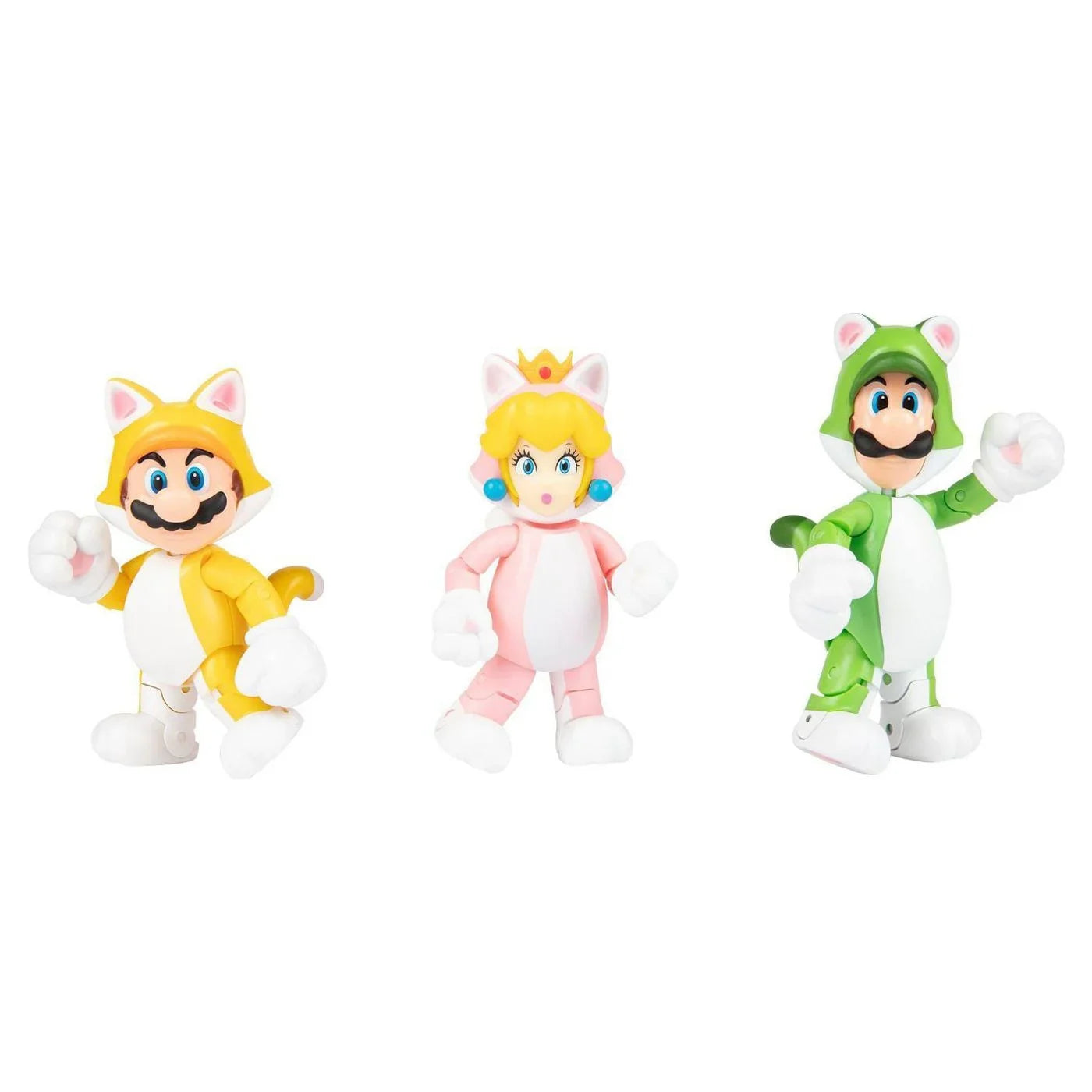 Super Mario 3D World Multi Pack Browsers Fury Toy Cat Mario Peach Luigi Figure