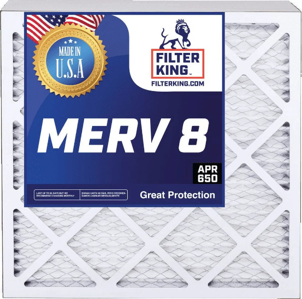 Filter King 19.75x21x1a Air Filter | 3-PACK | MERV 8 HVAC Pleated A/C Furnace Filters | MADE IN USA | Actual Size: 19.75 x 21 x .75"
