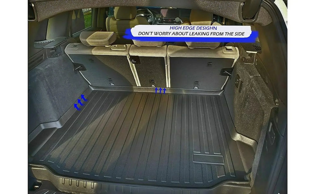 EACCESSORIES EA Cargo Liner – Trunk Mat for BMW X3 2018-2024 – Durable Trunk Mats for Cars with Raised Lip – Non-Slip Car Trunk Mat Rubber – Easy to Install – Laser Pre-Cut Design