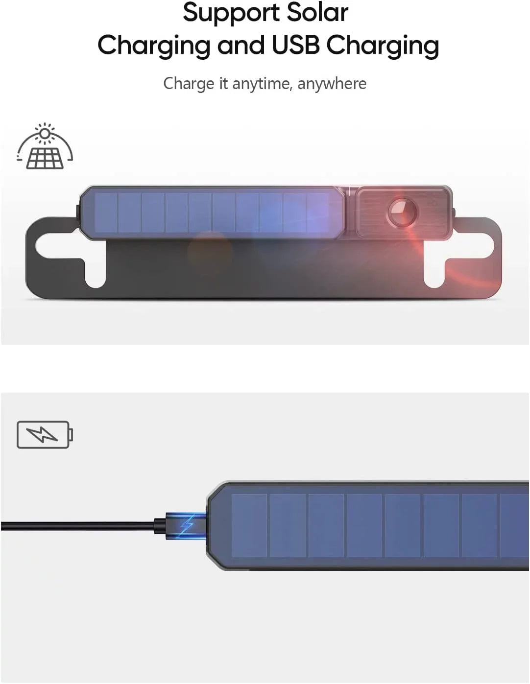 Solar Wireless Backup Camera System for Campervans, RV Digital Rear View Back Up Cameras 2 Channel Solar Charging Reverse Camera for Van Truck