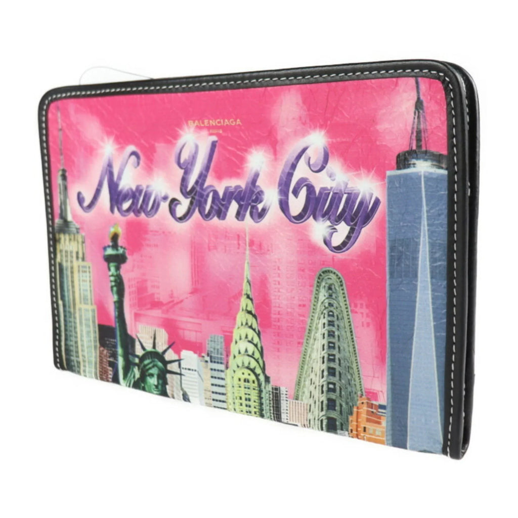 Pre-Owned BALENCIAGA Balenciaga clutch bag 476046 leather rose pink NEW YORK CITY (Like New)