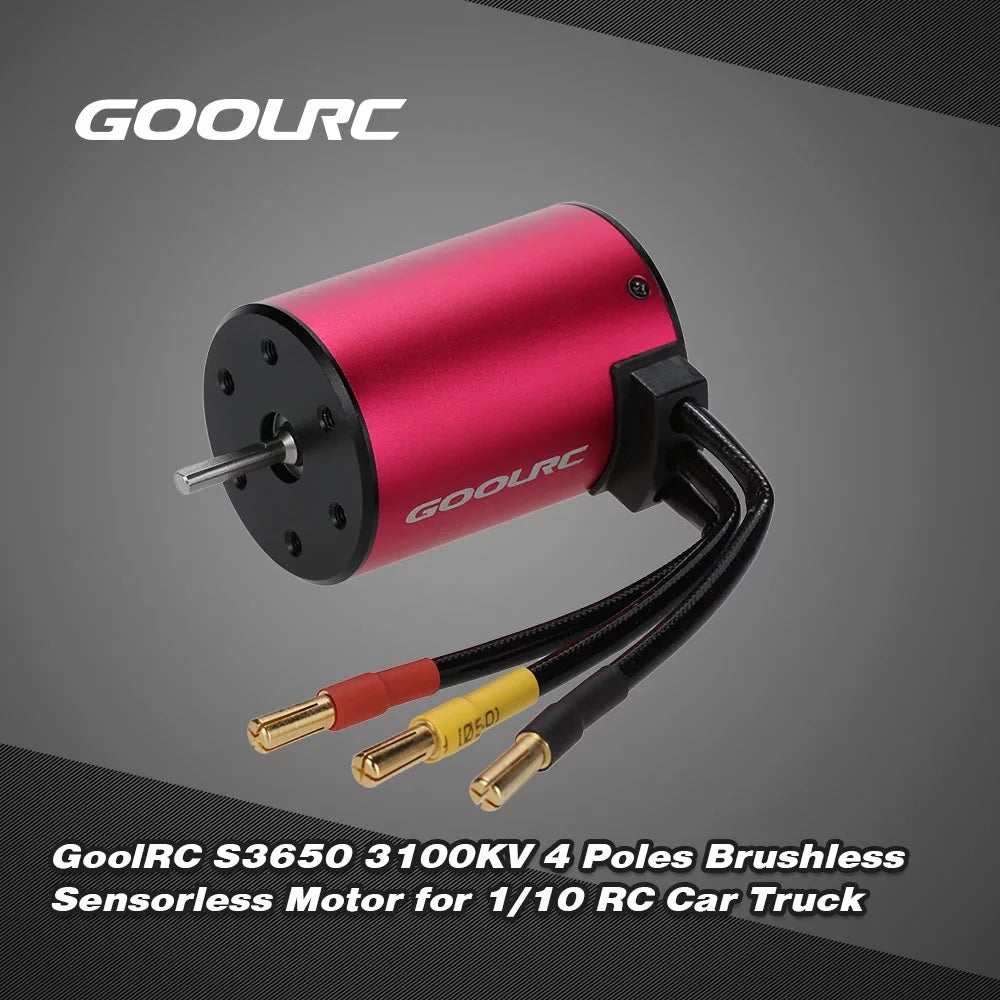 GoolRC ESC,Motor 1/103100kv 4 Poles S3650 3100kv 4 Poles Motor 1/10Car Rookin Eryue Mewmewcat 3100kv Motor S3650 Car 3650 Motor Coolrc
