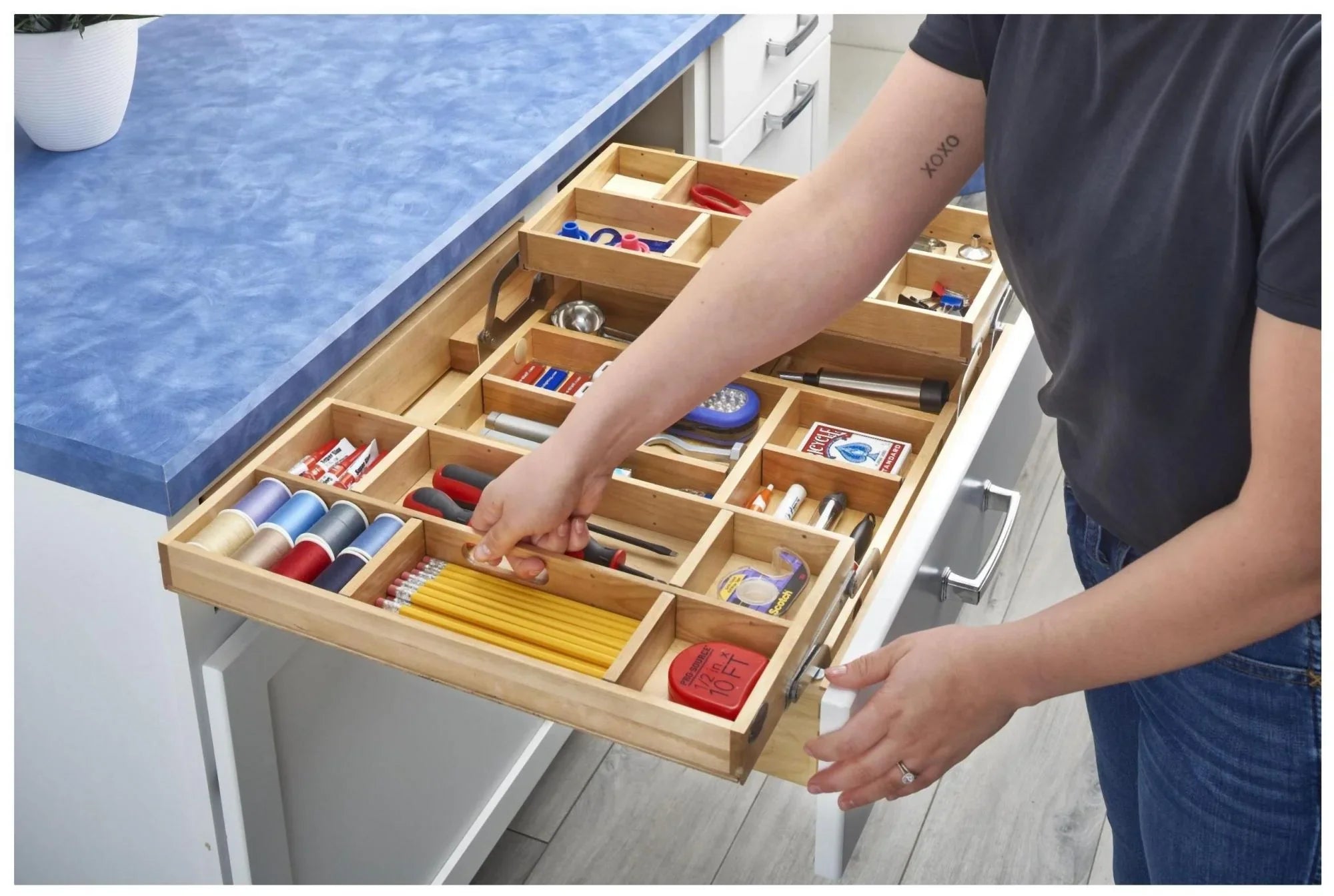 Rev-A-Shelf 4Wtmd-24H-1 4Wtmd Series Tiered Kitchen Organizer Drawer For 24" Cabinets -