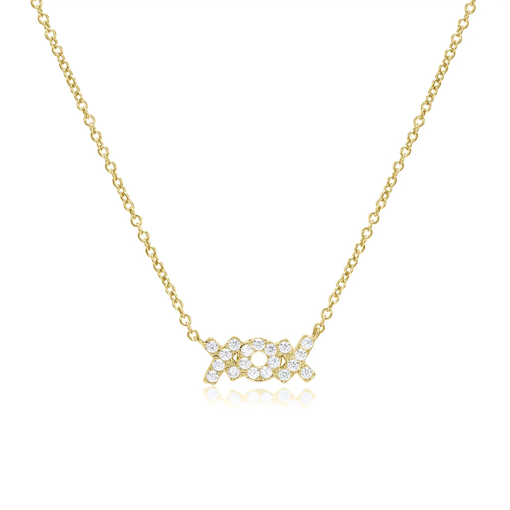Blue Box Boutique Inc Gold XOX Pendant Necklace for Women, Teens