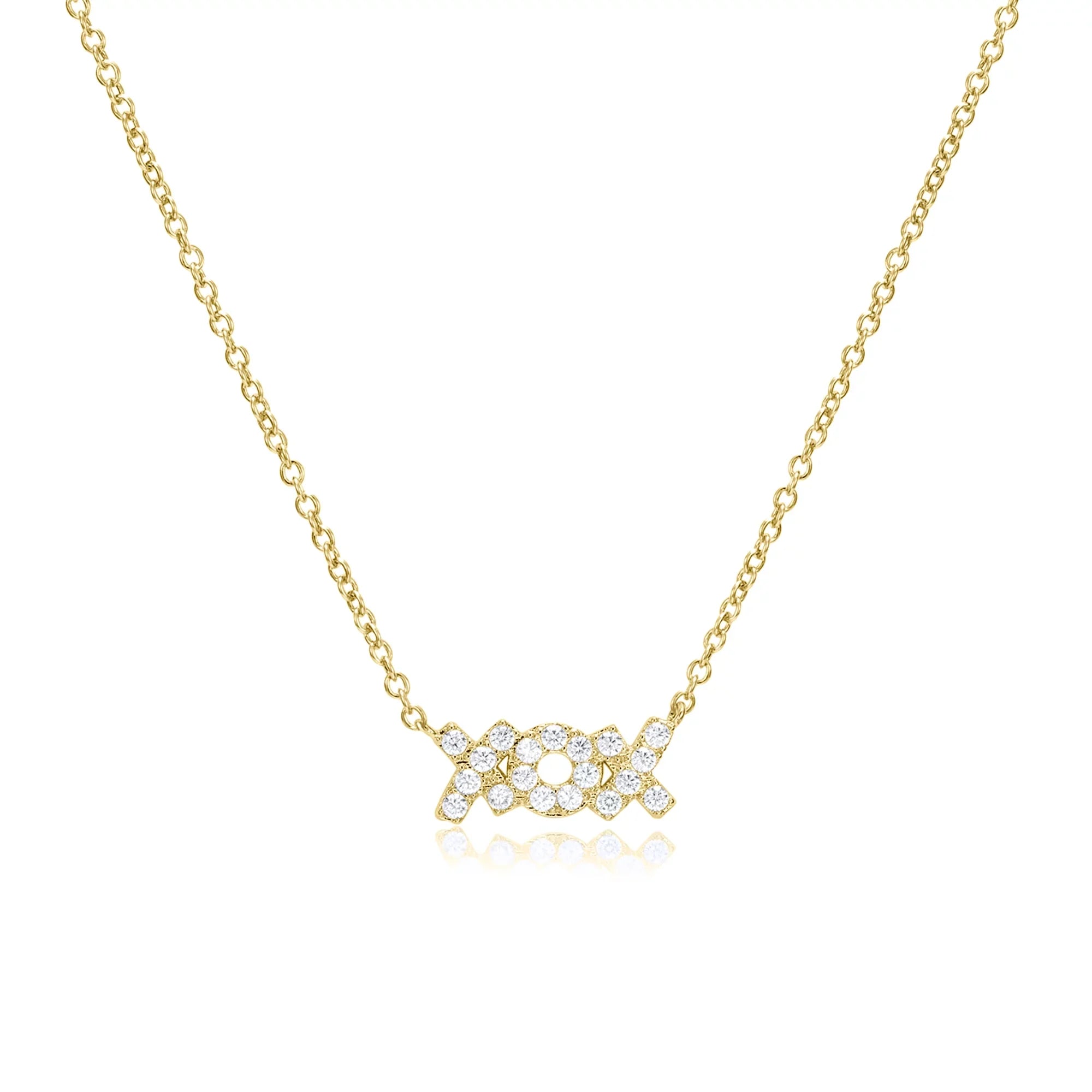 Blue Box Boutique Inc Gold XOX Pendant Necklace for Women, Teens