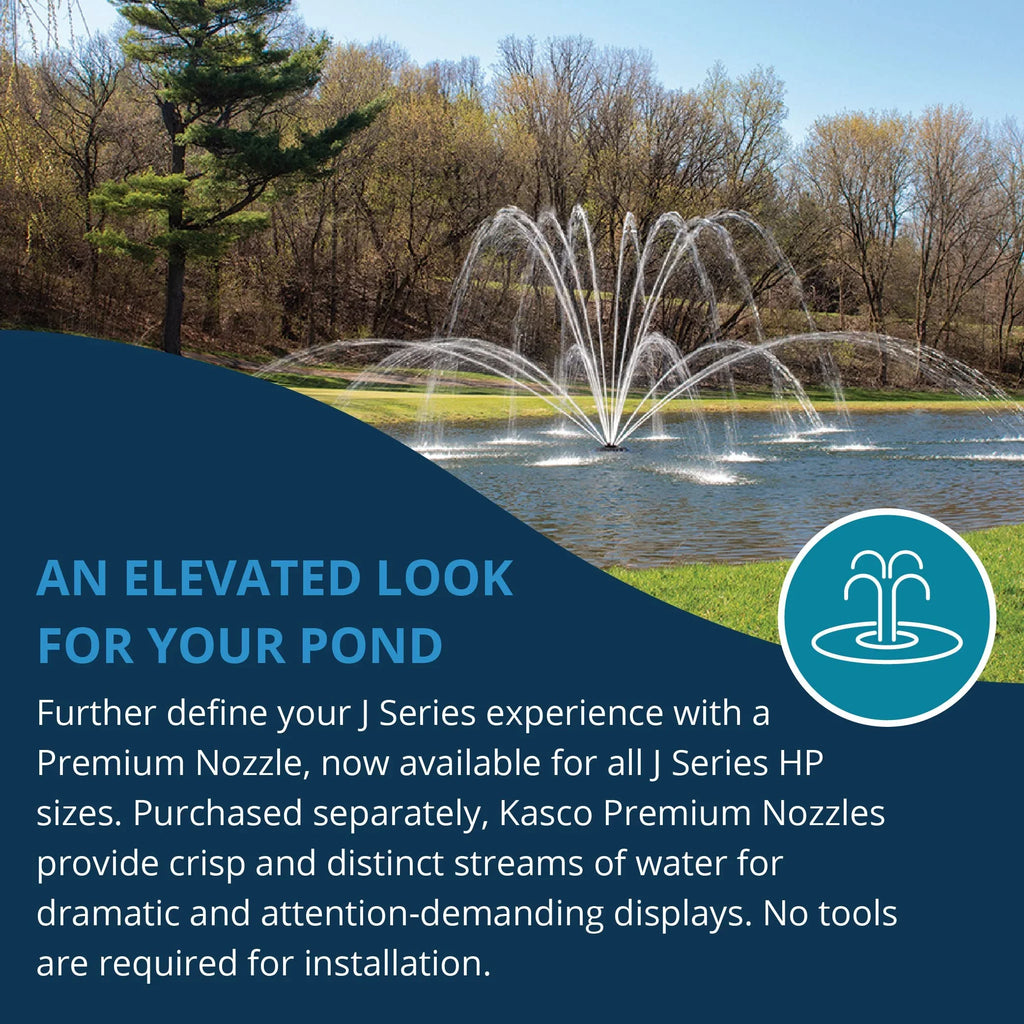 Kasco J Series 2 HP, 3 HP, 5 HP & 7-1/2 HP Palm Premium Fountain Nozzles Only (Fountain not Included)