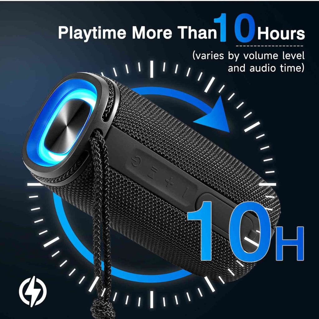 UrbanX X808 Bluetooth Speaker, IPX5 Waterproof Speakers 360° HD Surround Sound with Punchy Bass, True Wireless Pairing, BT5.3, Portable Speaker for LG G7 One - Black