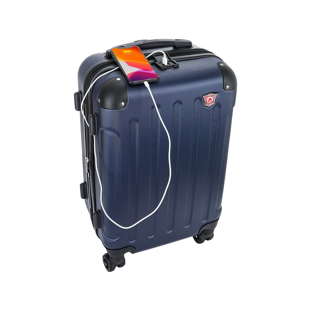 DUKAP y 2-Piece Plastic Luggage Set Blue (DKINT0SM-BLU)