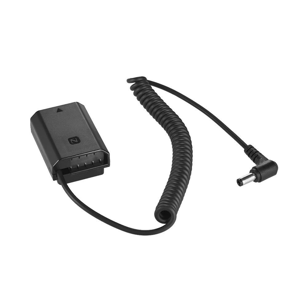 NP-FZ100 Dummy Battery Pack Coupler Connector Cable, Adapter for Sony A7III A9 A7RIII A7SIII, Long-lasting Solution