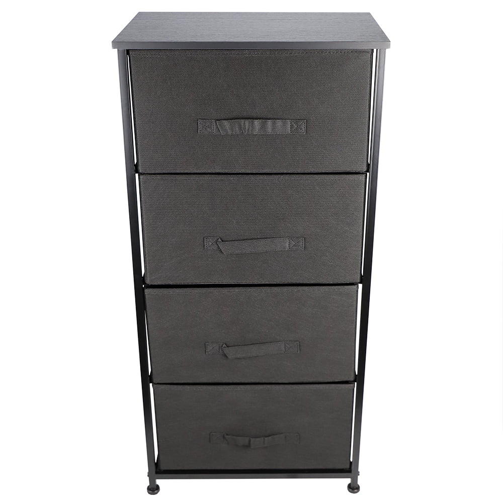 Home Basics 4 Drawer Storage Organizer, Black