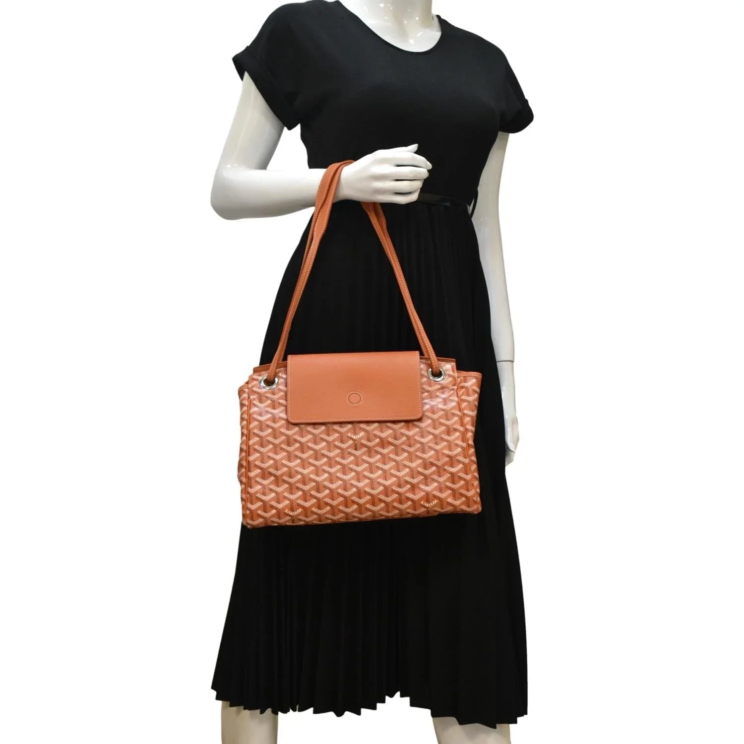 Pre-owned GOYARD Rouette Soft Canvas Shoulder Bag Orange