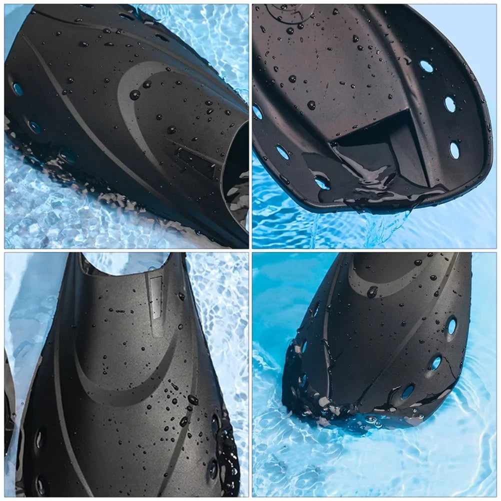Gongxipen 1 Pair Adjustable Short Swim Fins Snorkeling Swimming Flippers for Women Men