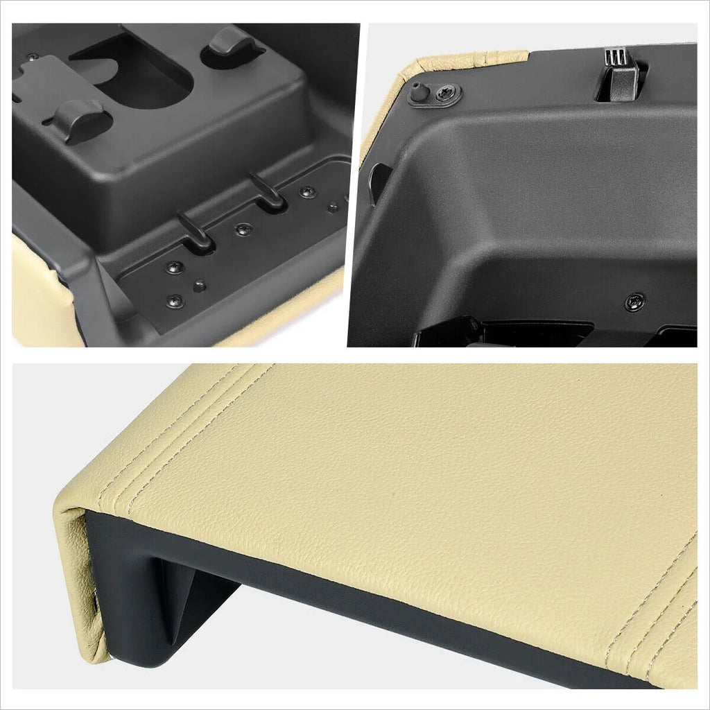 Teledu Beige Center Console Top Lid Repair Kit Armrest Latch Wrap For Ford Lincoln