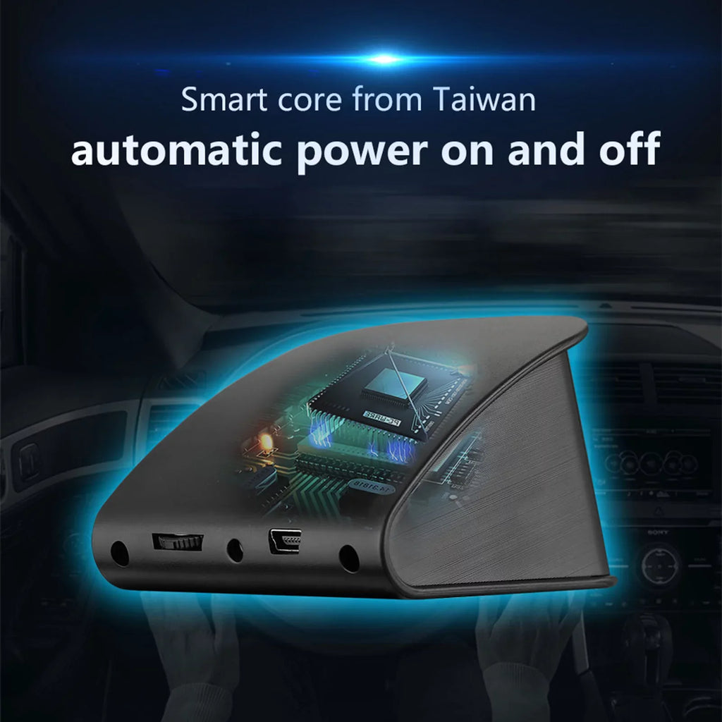 Pinnaco Smart Head Up Display with Speed, Altitude, Voltage, Clock - Universal GPS HUD for Cars