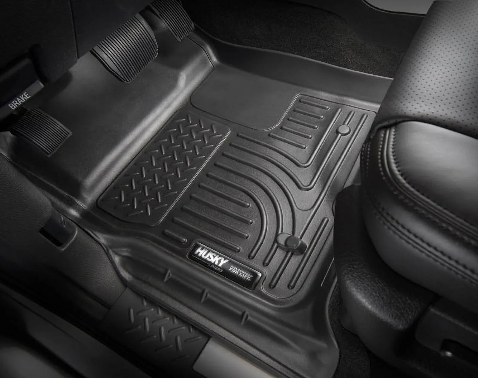 Husky by RealTruck Environment Series Front Floor Liners Black Front Row Suitable with select: 2017-2021 Chrysler Pacifica Touring L, 2023 Chrysler Pacifica