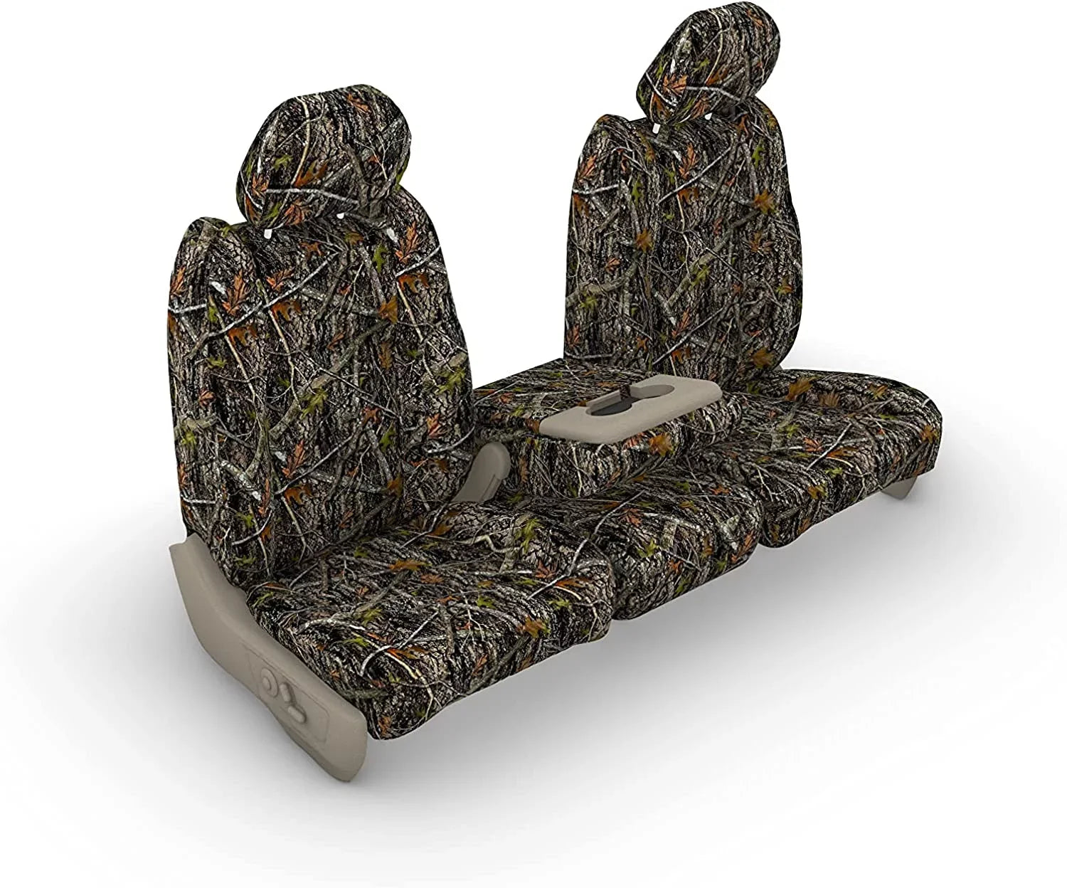 D1334 Suitable with 2013-2019 and 2020 Classic Dodge Ram 1500-3500 Cab Front 40/20/40 with opening console with 3 cupholders, 20 section does not open. In NCLC Camouflage Endura