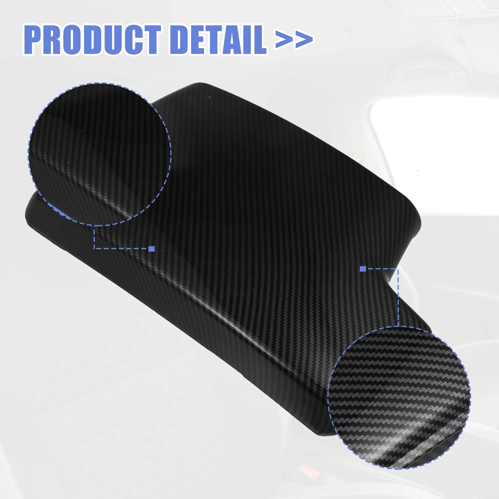 Unique Bargains Car Center Armrest Box Wrap Carbon Fiber Pattern Console Storage Box Protector for BMW 3 Series E90 E91