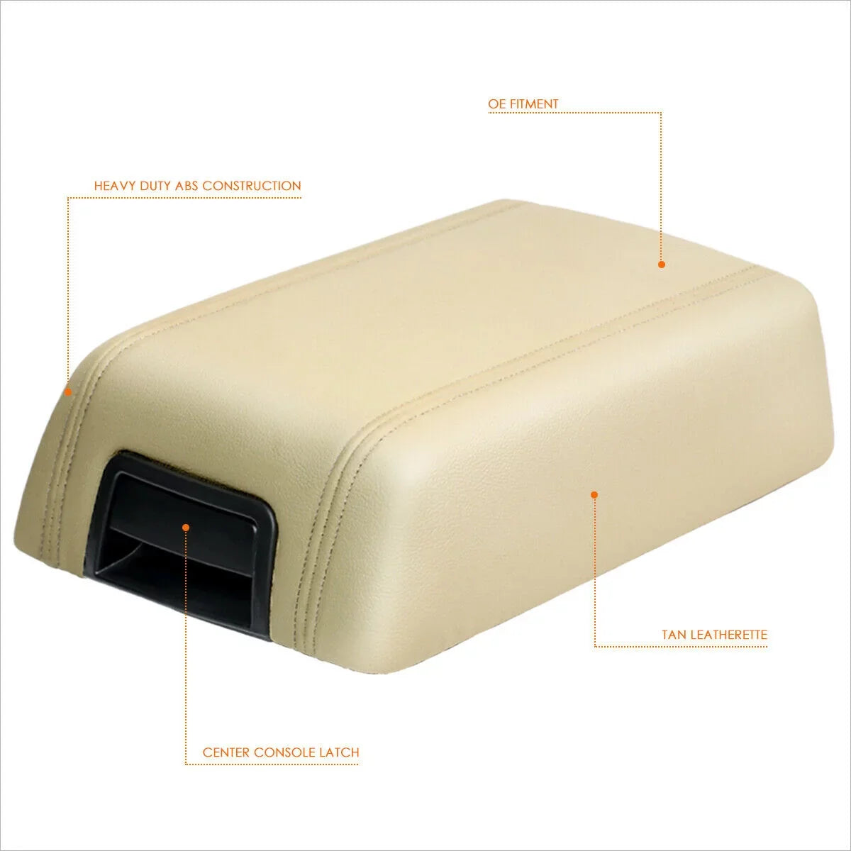 Teledu Beige Center Console Top Lid Repair Kit Armrest Latch Wrap For Ford Lincoln