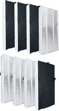 Nispira U Filter HRF201B Replacement 2-in-1 HEPA Activated Carbon For Honeywell Febreze Air Purifier FRF102B FRF101B | FHT190 FHT180 FHT170 HHT270 HHT290 | Removes Smoke, Pollen, Dust | 8 Packs