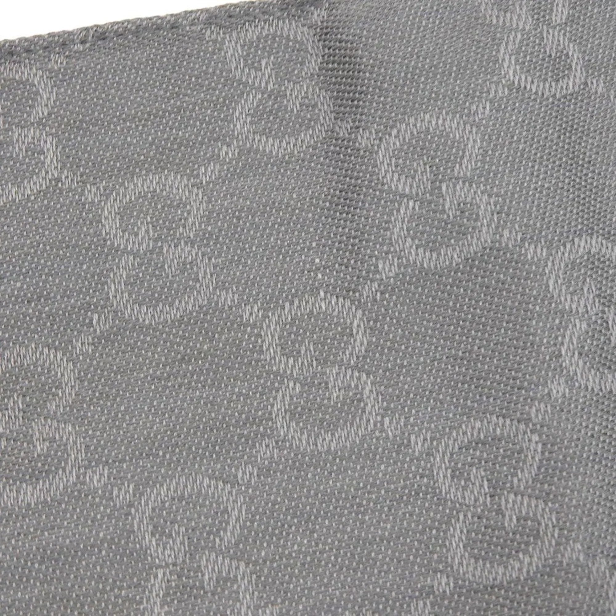 Pre-Owned Gucci Men,Women Cotton Silk Stole Gray,Green,Red Color (Good)