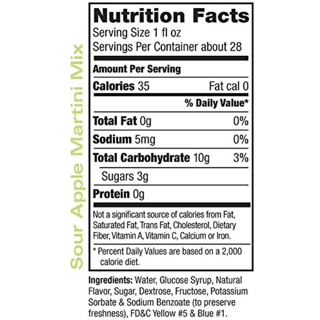 Amoretti Premium Martini Cocktail Mix, Sour Apple, 28 Ounce
