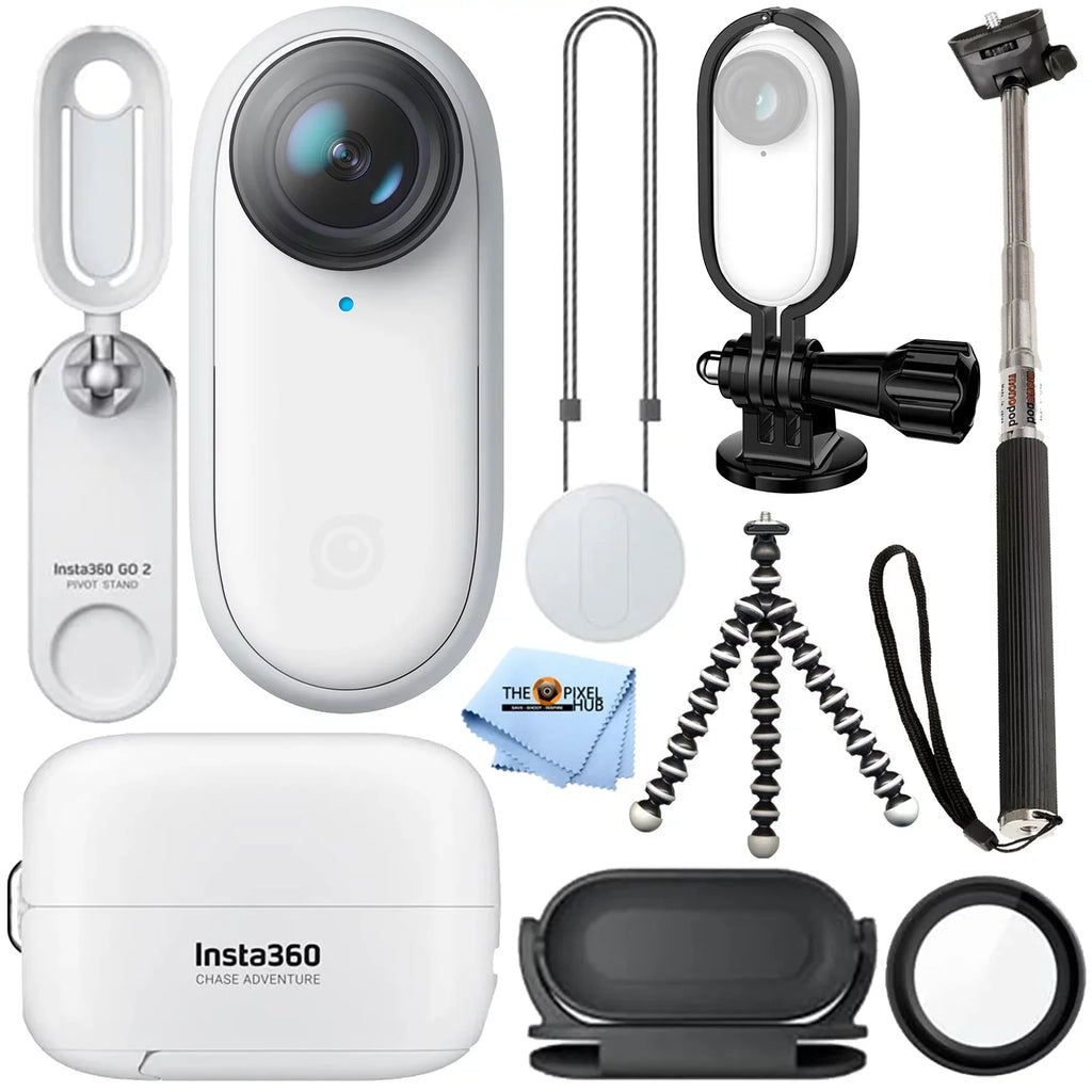Insta360 GO 2 Miniature Action Camera + Frame Holder + Tripod + Selfie Stick Kit