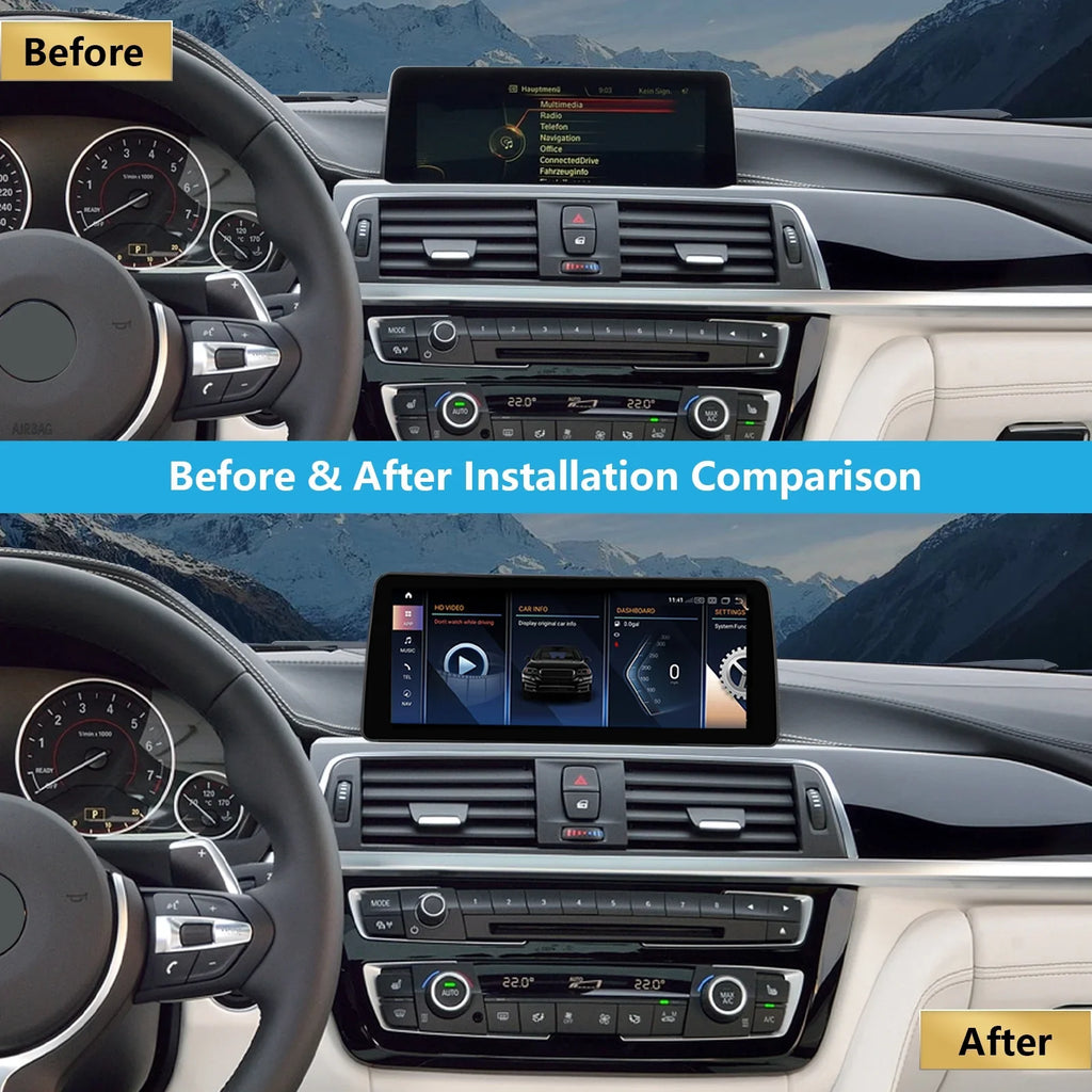 Road Top Android 13 Car Radio 10.25 Inch Touchscreen for 2013-2016 BMW 3/4 Series F30/F31/F34/F35/F32/F33/F36 with NBT, Multimedia Car Radio Supports Apple Carplay, Android Auto, Mirrorlink, 8G + 256G