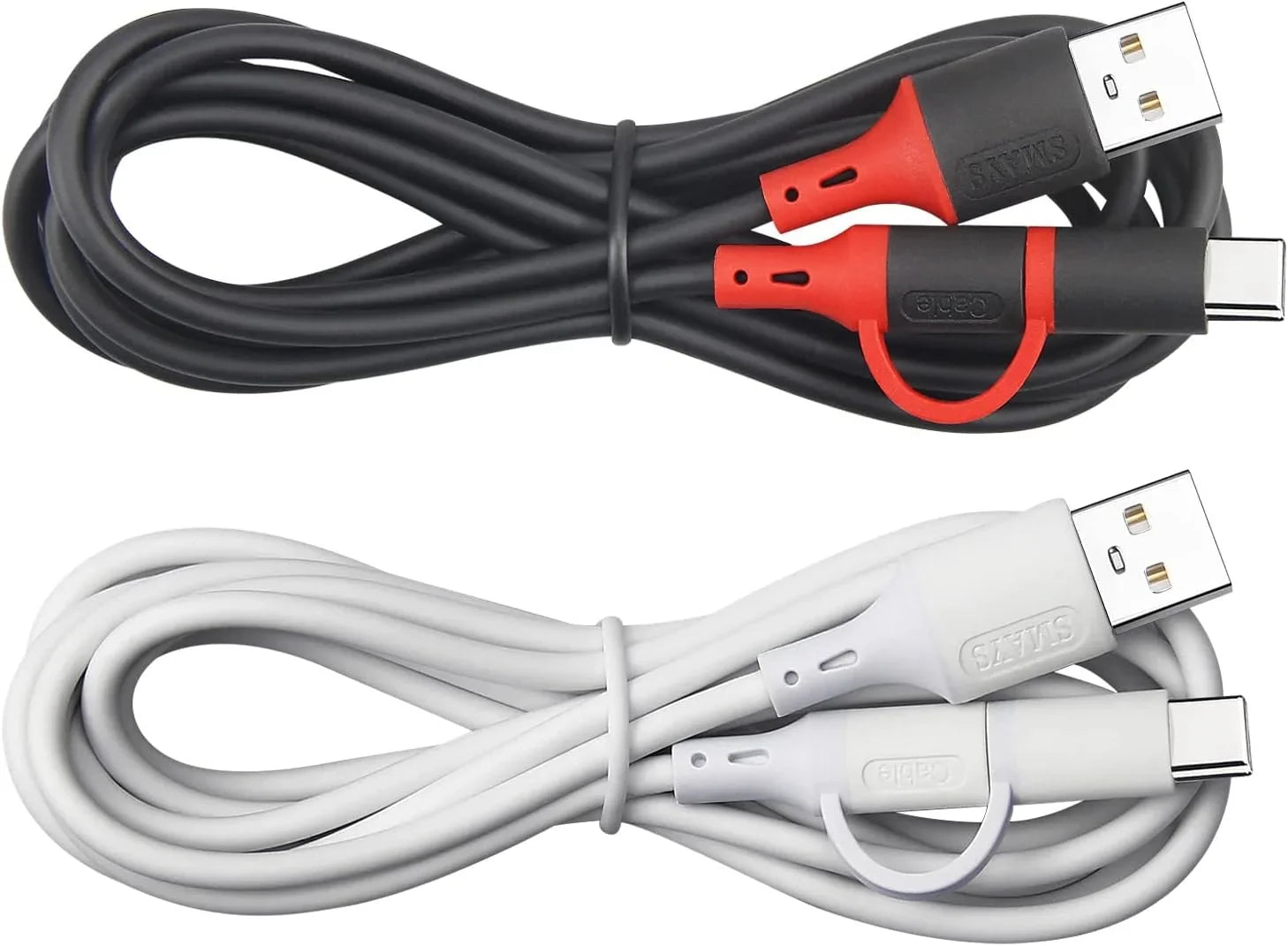 Smays Replacement Power Cord for Alexa - 6ft Micro USB Cable Support Charger and Data Transfer (2-Pack)