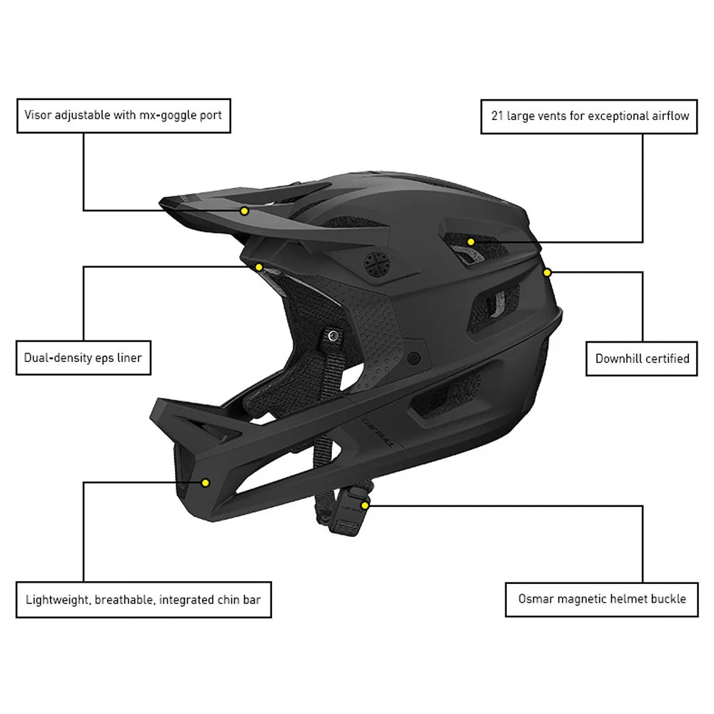 Cycling Helmet,Mountain Bike Safety And Mtb Helmet Adjustable Visor Bike With Helmet Enhanced Safety Helmet - Mountain Visor Downhill And Perfect Off-road Adventures Downhill And Freeride