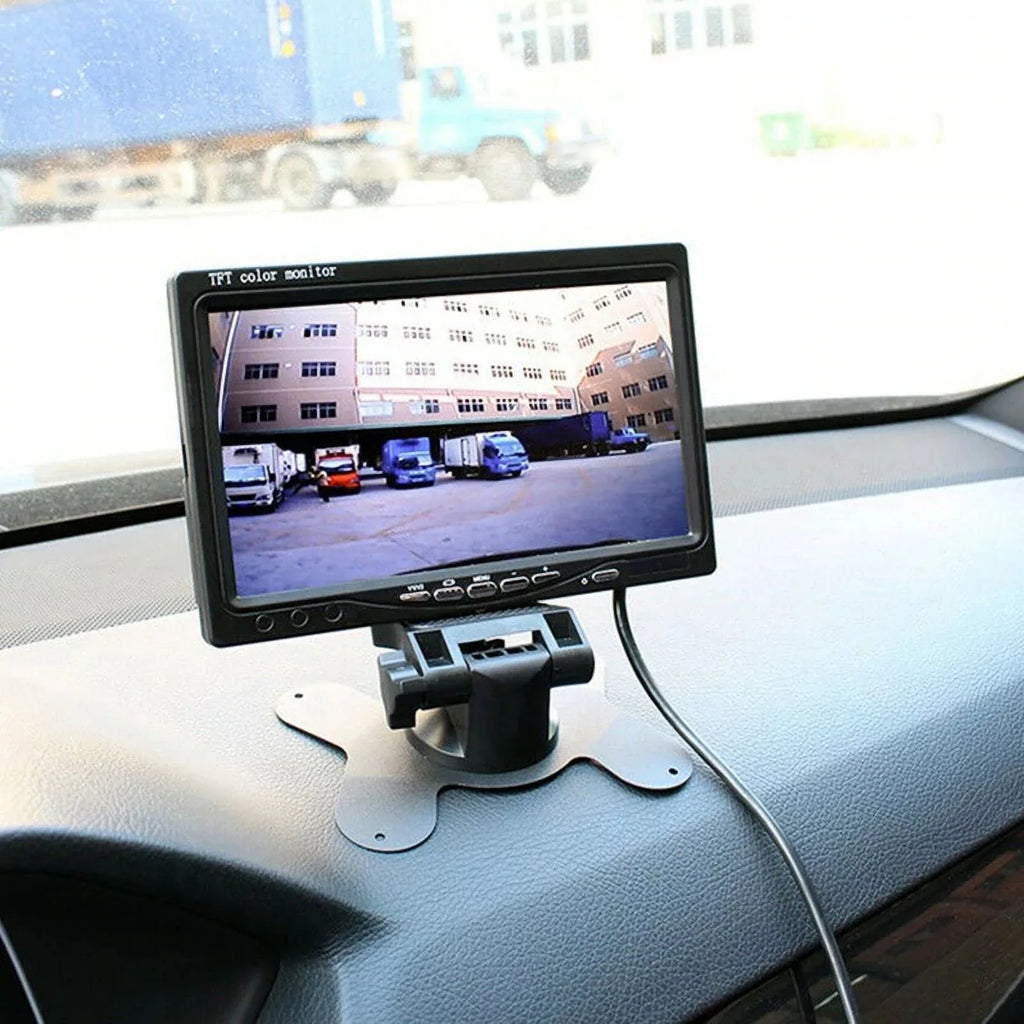 12V/24V parking system 7inch TFT LCD Car Monitor IR with 18 LED camera for Bus RV Car Van Truck reverse Night Vision+32 feet cable