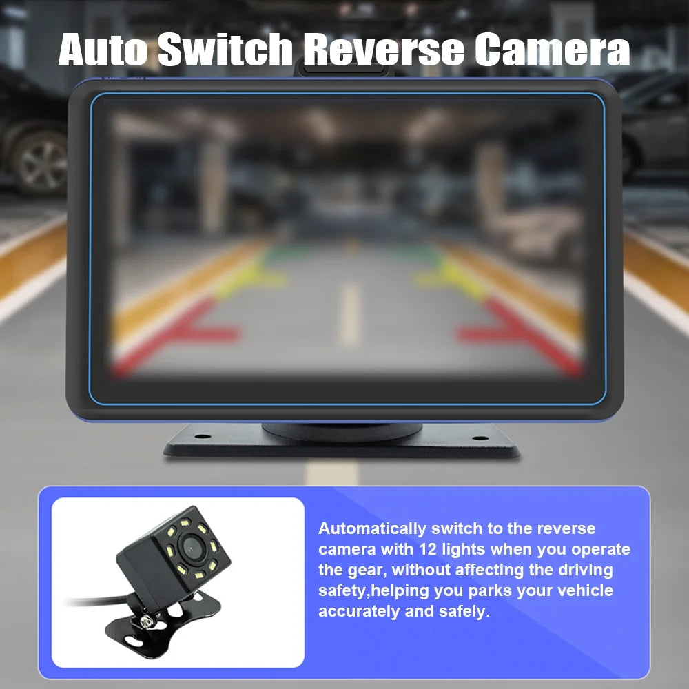 Pinnaco Car Stereo,Receiver 7'' 720P 5.0 Matching Auto USB BT Camera Dual Car Stereo Car Audio 5.0 Fitting MP5 Player Dual USB 12 Portable Car Fitting Android Nebublu 720P Car Portable