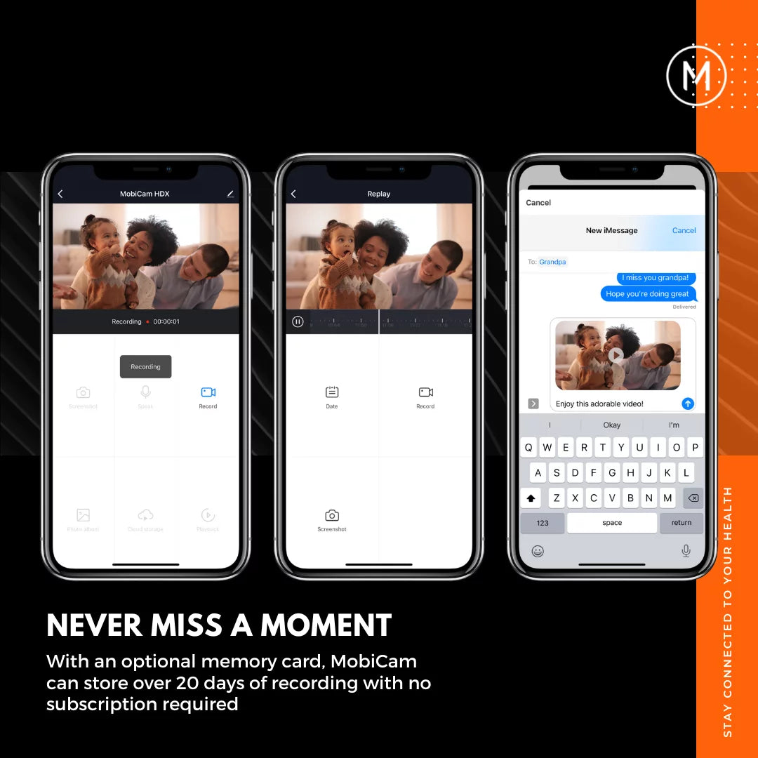 MOBI Connect Premium Whole Home Wireless Safety Kit Comes With 2 SOS Emergency Life Alert Buttons, 1 Smart Hub, 2 Door/Window Sensor, 1 HDX Camera – Fitting With iOS and Android