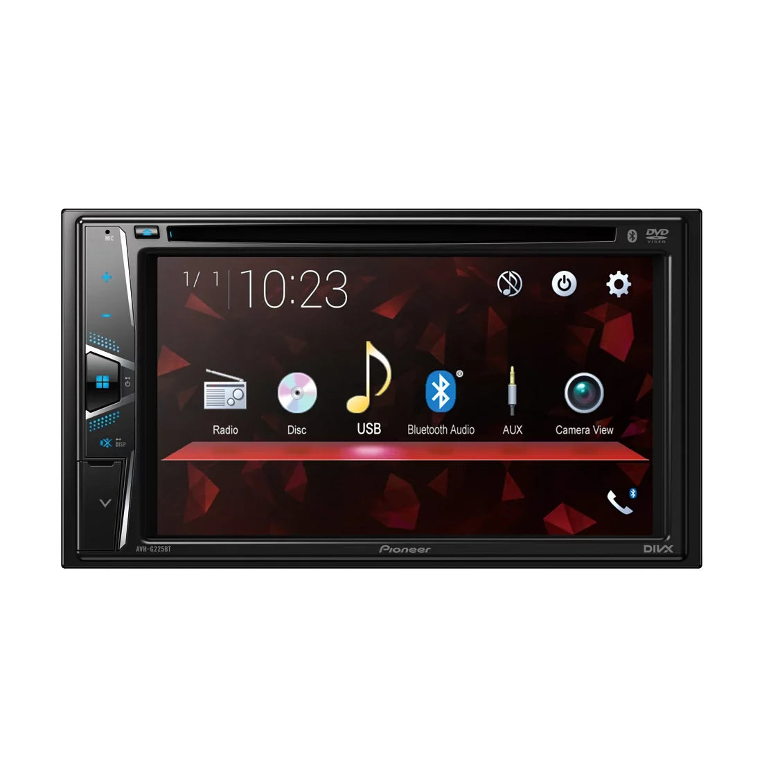 Pioneer AVH-G225BT 2-DIN Car In-Dash DVD Bluetooth Receiver w/ 6.2" Touchscreen