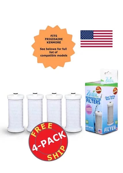 ZUMA Brand , Water and Ice Filter , Model # OPFF-RF300 , Matching with FRS23LH5DS3 - 4 Pack - Made in U.S.A.