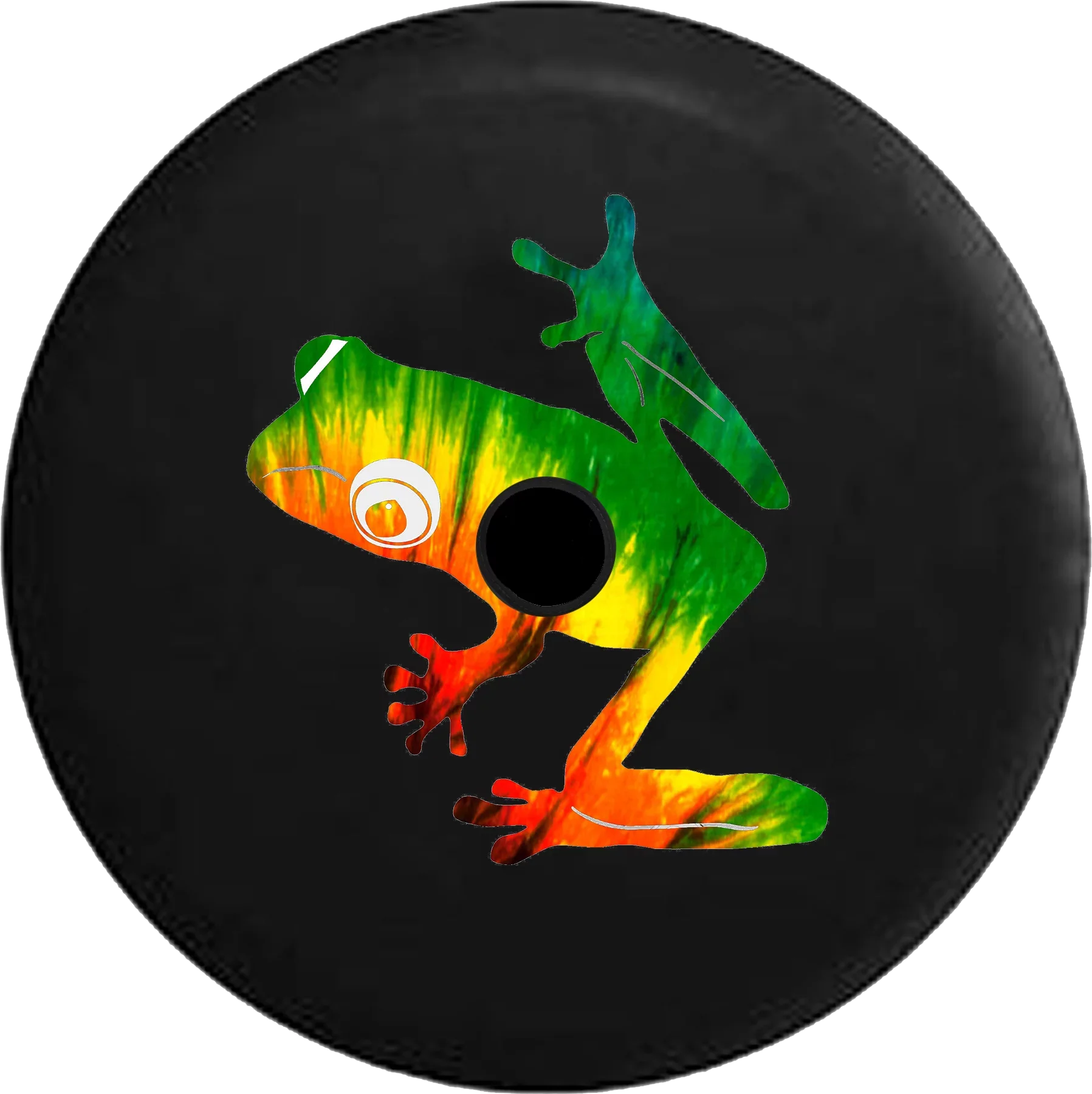 2018 2019 Wrangler JL Backup Camera Tree Frog Tiedye Peace Love Spare Tire Coating for Jeep RV 33 Inch