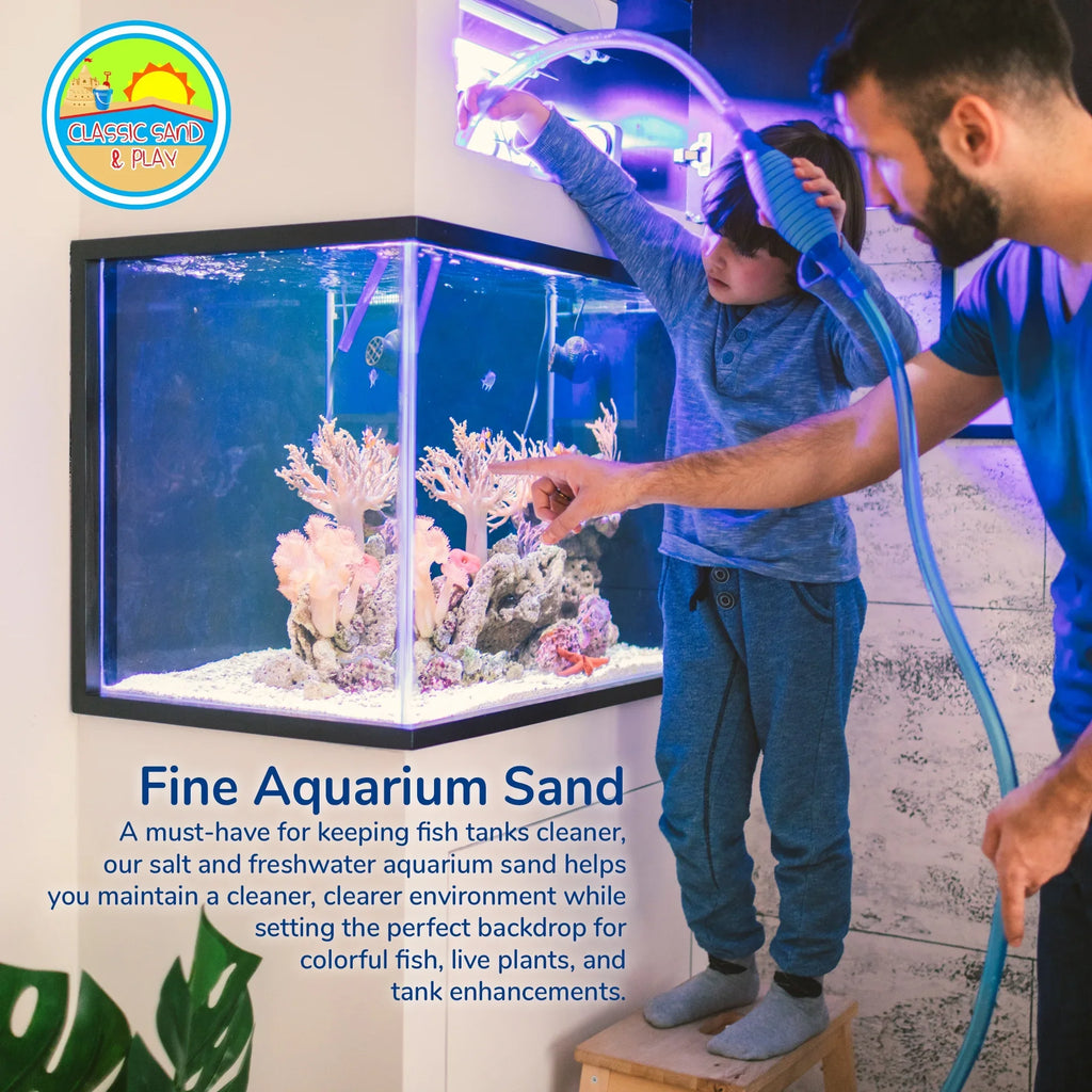 CLASSIC SAND & PLAY Natural Aquarium Sand for Freshwater and Saltwater Tanks, 40 lb. Yellow