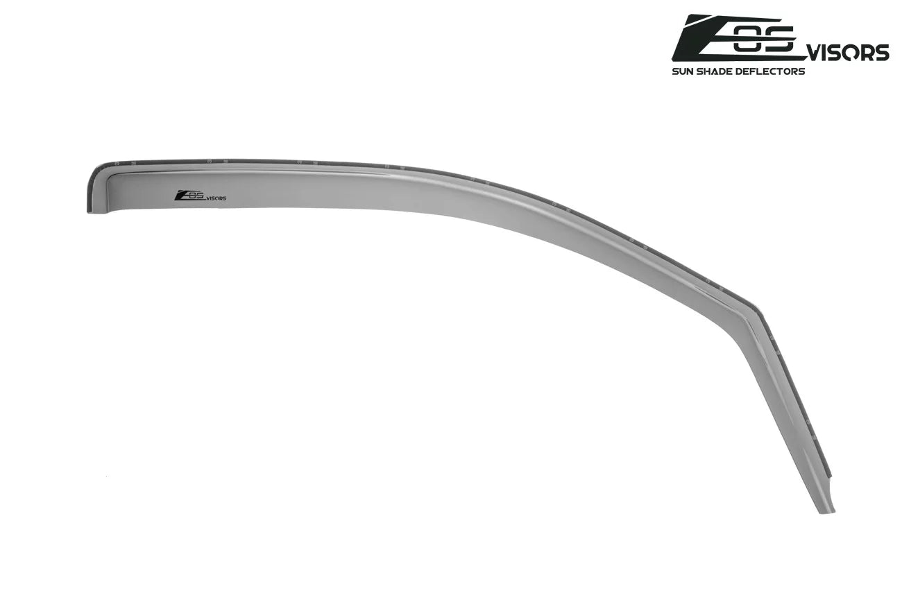 Extreme Online Store Fits ALL 2014-2018 Chevrolet Silverado 1500 Crew Cab Models | EOS Visors IN-CHANNEL Style SMOKE TINTED Side Vents Window Deflectors Rain Guards