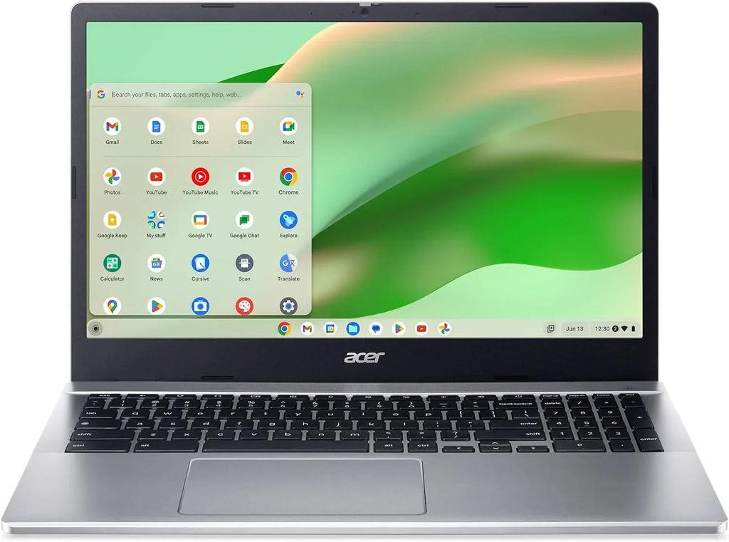 Acer Chromebook 315 Laptop, 15.6" FHD Touchscreen Display, N100 Quad-core (4 Core), 8GB DDR5 RAM, 64GB eMMC, Wi-Fi, Long Battery Life, Chrome OS, Silver + Tigology Accessories