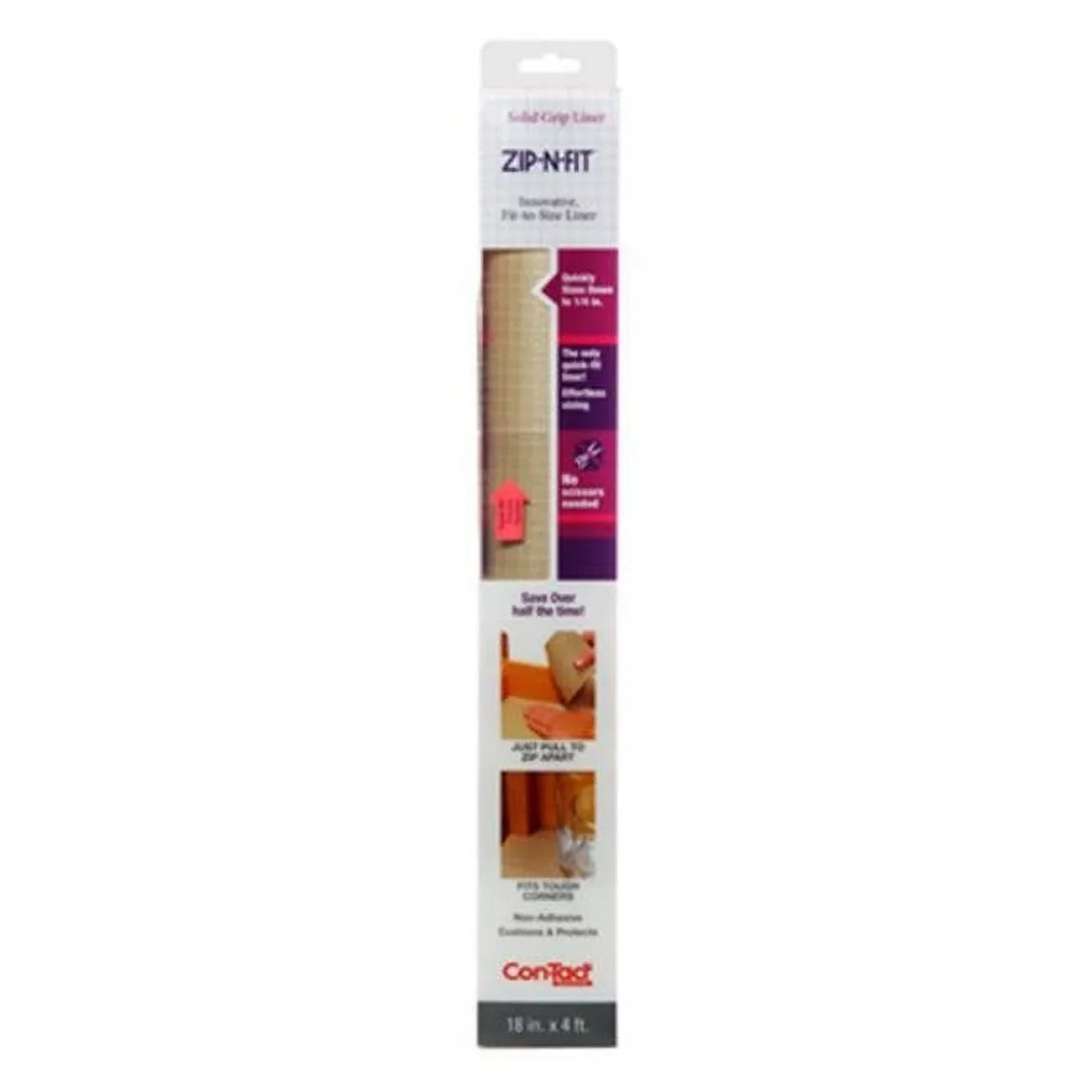 Kittrich Corp Con-Tact Zip-N-Fit Nonadhesive Shelf Liner