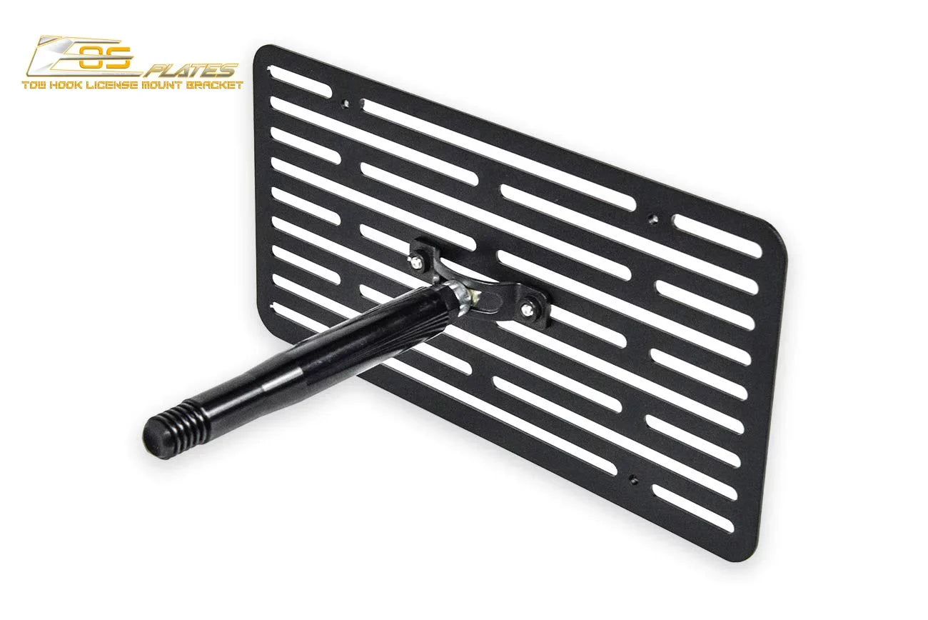 Extreme Online Store Replacement for 2009-2015 Mazda Miata NC | EOS Plate Version 2 Full Sized Front Bumper Tow Hook License Relocator Mount Bracket Tow-230-V2