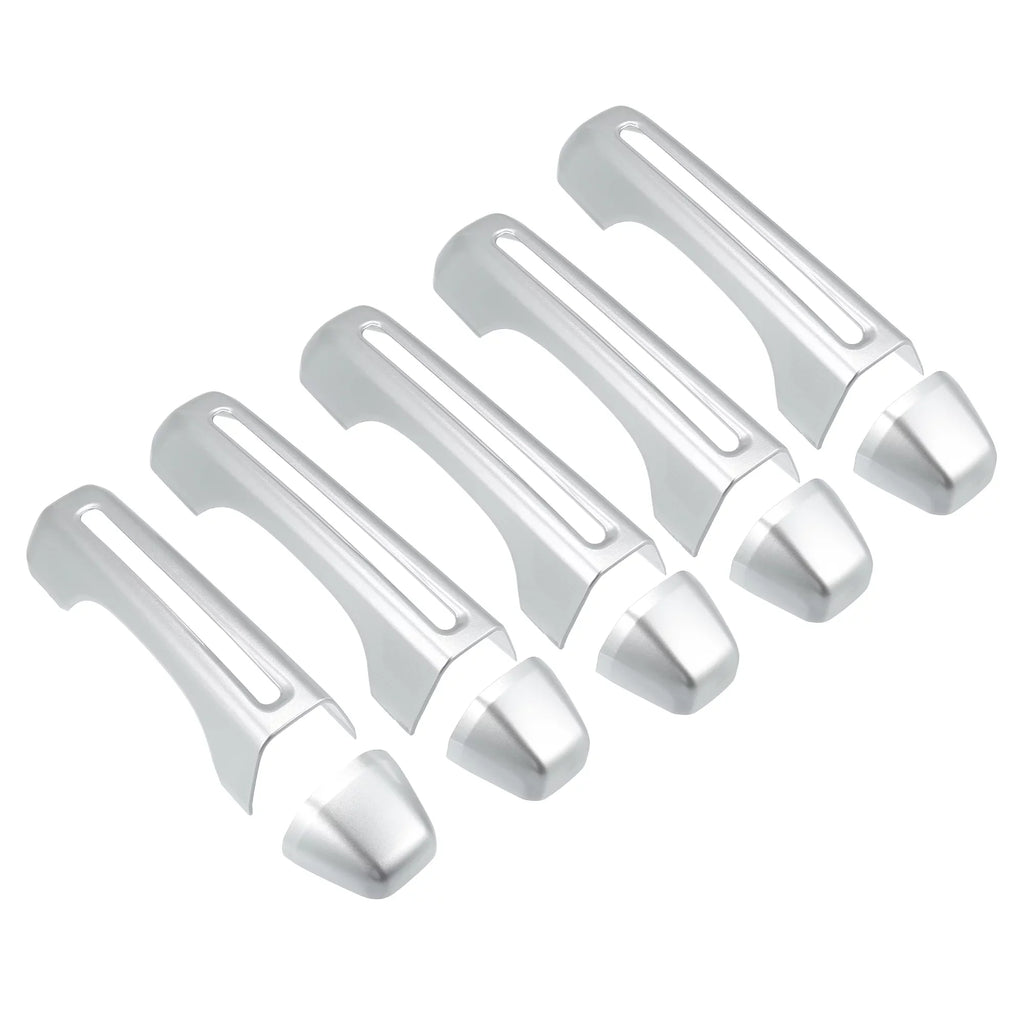 Silver Tone Door Handle Trim Wrap Kit and Tailgate Handle Wrap for Jeep Wrangler JL JLU 2 & 4 Doors 2018-2021