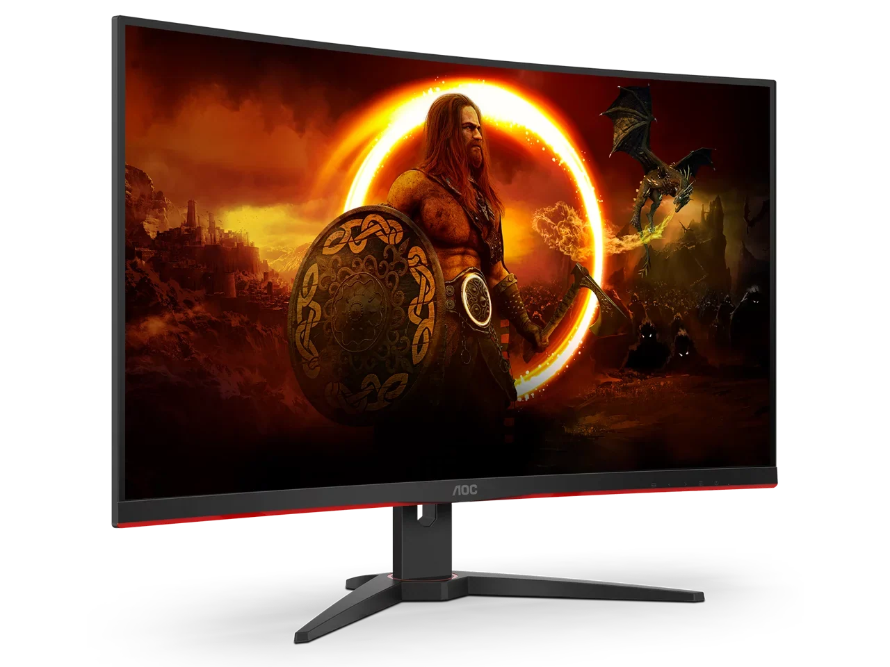 AOC 32" (31.5" Viewable) 240 Hz VA FHD Curved Gaming Monitor FreeSync Premium (AMD Adaptive Sync) 1920 x 1080 123% sRGB, 91% DCI-P3, 85% NTSC HDMI, DisplayPort, Audio (C32G2ZE)